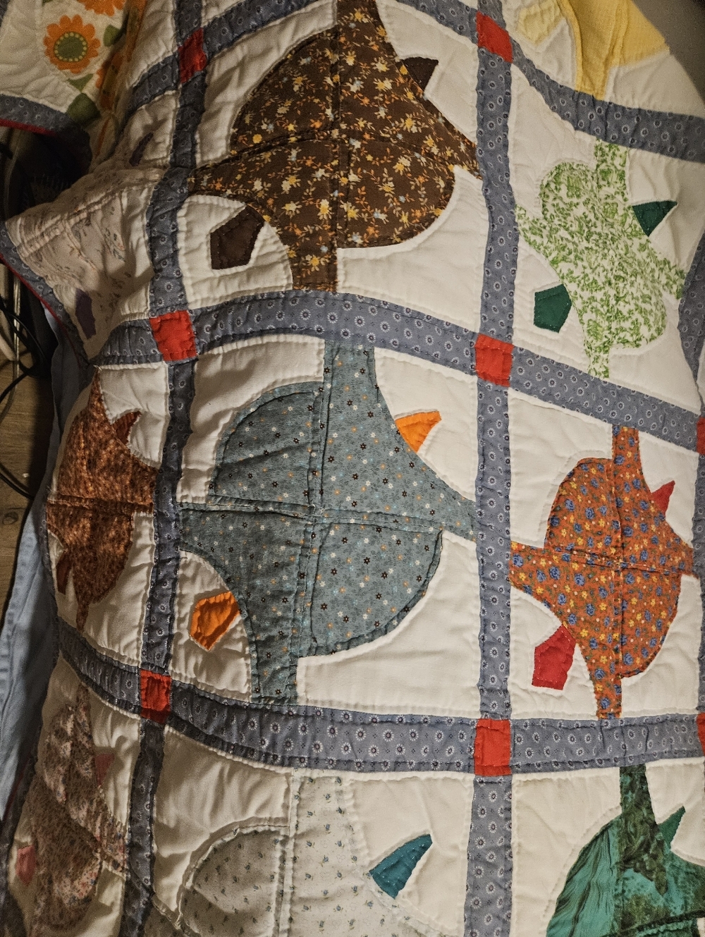 Handmade Multicolor Patchwork Quilt - Home Bedding - Picture 3 of 7